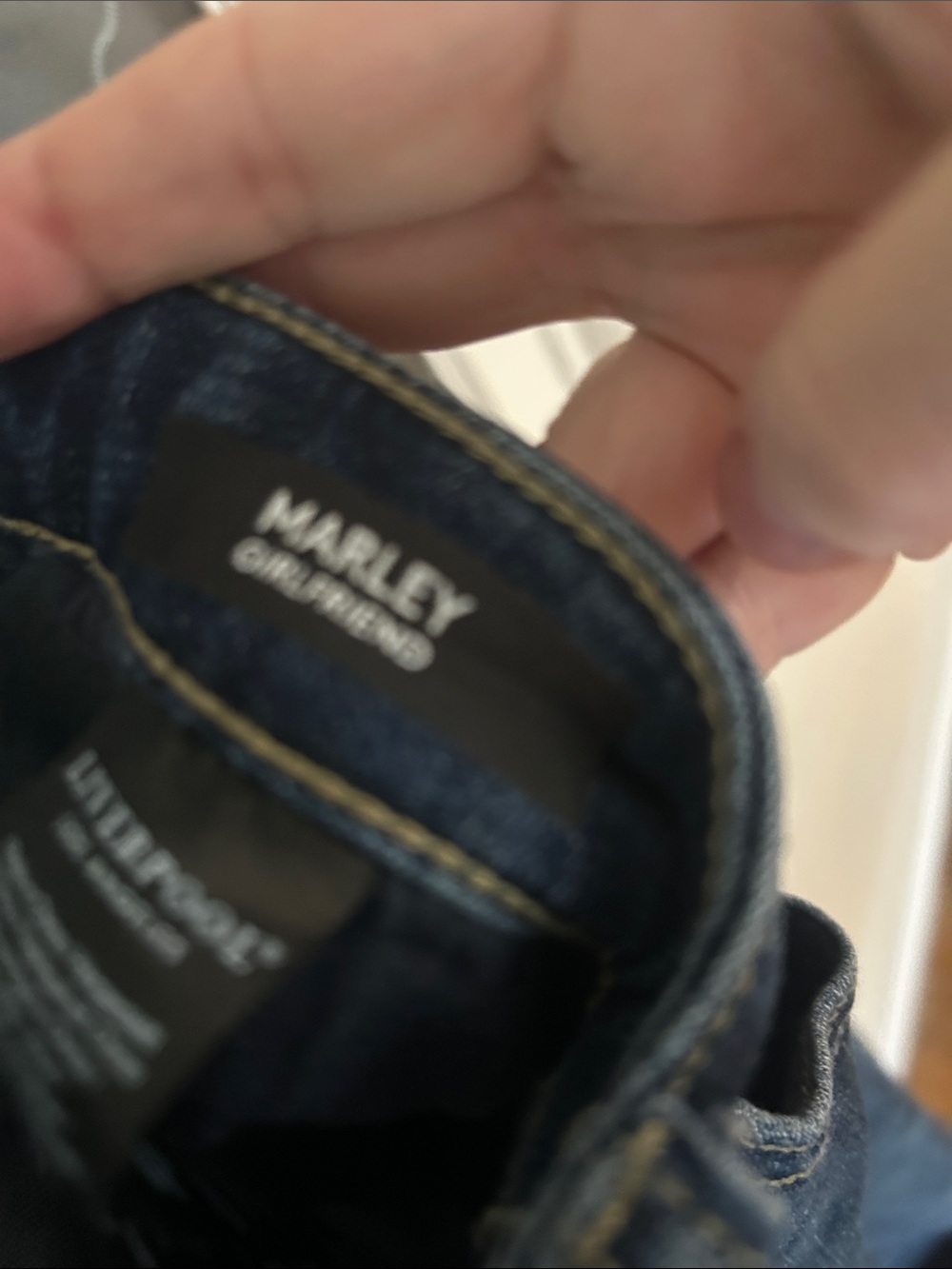 Liverpool Women's Boyfriend Jeans - Dark Blue Denim - Picture 3 of 4